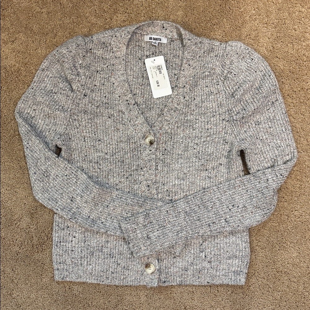 NWT New BB Dakota Peri Puff Cardigan Size Small S